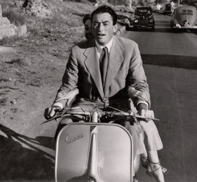 Vacaciones en Roma Motos en el Cine: Moto Vespa: Audrey Hepburn